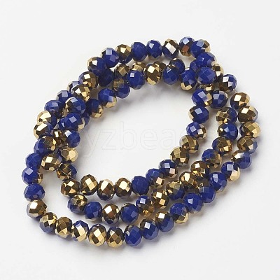 Electroplate Opaque Glass Beads Strands EGLA-A034-P3mm-O03-1