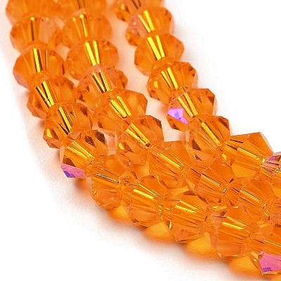 Transparent Electroplate Glass Beads Strands LS-EGLA-A039-T3mm-L23-1