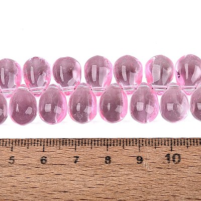 Baking Paint Transparent Glass Beads Strands GL-N005-02A-D01-1