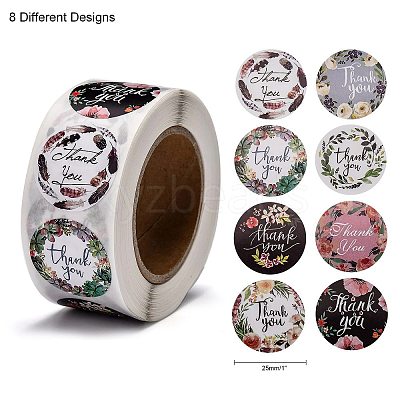 1 Inch Thank You Stickers X1-DIY-G013-A13-1