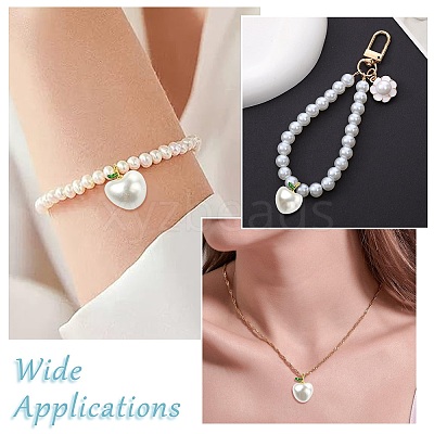 6Pcs 3 Styles Shell Pearl Pendants KK-CJ0003-41-1