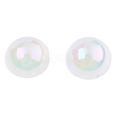 Electroplated ABS Plastic Imitation Pearl Beads KY-N020-09B-01-1
