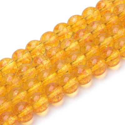 Synthetic Citrine Beads Strands G-S150-14-8mm-1