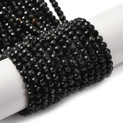 Natural Black Tourmaline Beads Strands G-D320-A04-4mm-1