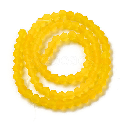 Imitate Austrian Crystal Frosted Glass Beads Strands GLAA-F029-TM2mm-B22-1