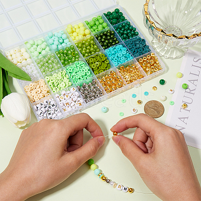DIY ABS Plastic & Polymer Clay & CBB Beads Jewelry Making Finding Kits DIY-WH20010-20A-1