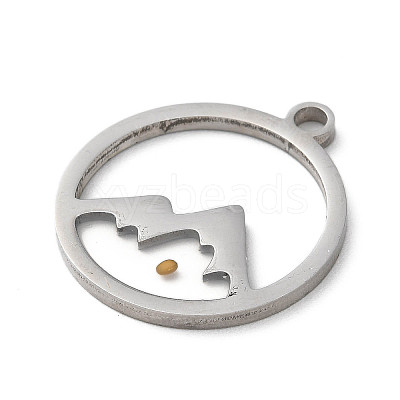 Non-Tarnish 201 Stainless Steel Pendants STAS-D041-17P-1