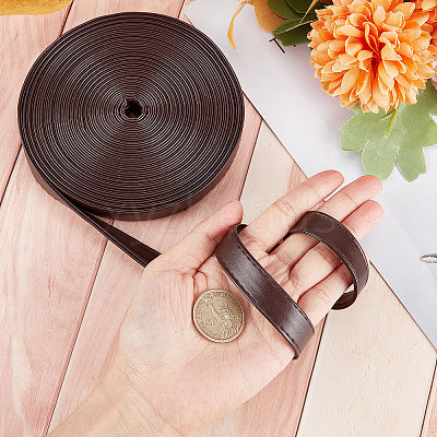 Flat PU Imitation Leather Cord LC-WH0006-05D-01-1