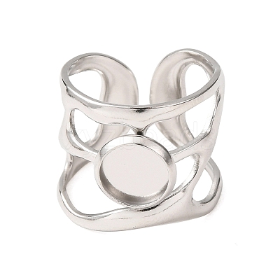 304 Stainless Steel Cuff Ring Components SA-CBA76C4-02P-01-1