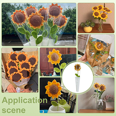 Woolen Yarn Artificial Flower AJEW-WH0314-592-1