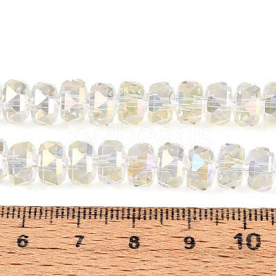Electroplate Transparent Glass Beads Strands EGLA-N022-04A-D20-1