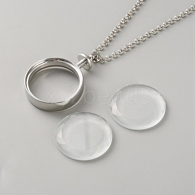 Alloy Locket Pendant Necklaces NJEW-WH0020-66B-1