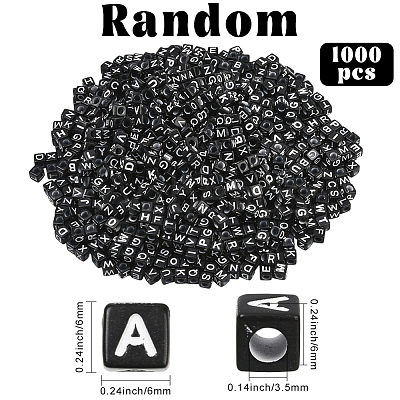 1000Pcs Opaque Acrylic Beads MACR-SC0002-43A-1