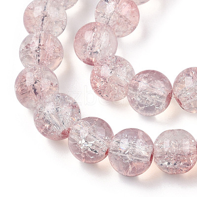 Transparent Crackle Baking Paint Glass Beads Strands X1-DGLA-T003-01A-13-1