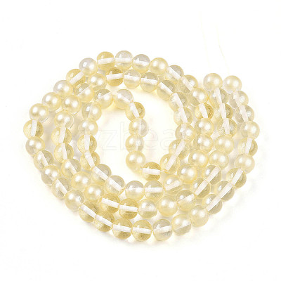 Baking Paint Transparent Glass Beads Strands DGLA-N011-10mm-02-1