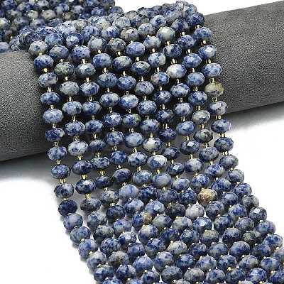 Natural Blue Spot Jasper Beads Strands G-P573-A45-01-1