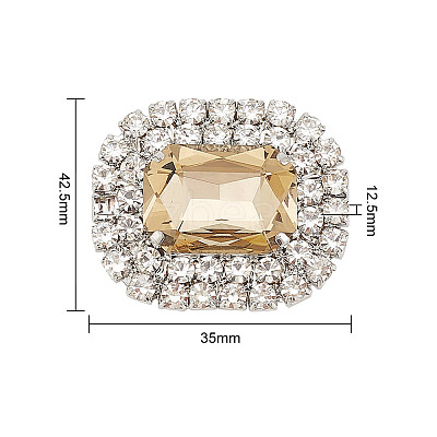 Alloy Rhinestone Shoe Decorations FIND-WH0126-417C-1