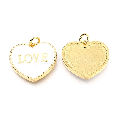Brass Enamel Pendants X-KK-B027-03G-D-1