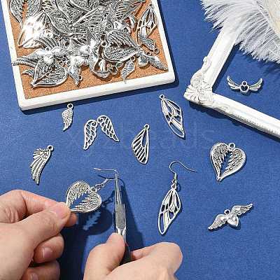 80Pcs 8 Styles Tibatan Style Alloy Pendants FIND-CJ0006-02-1