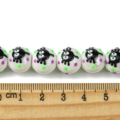 Handmade Porcelain Beads Strands PORC-A025-01F-1