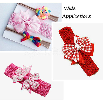 2 Rolls 2 Sizes Polyester Elastic Ribbon EW-TA0001-02D-1