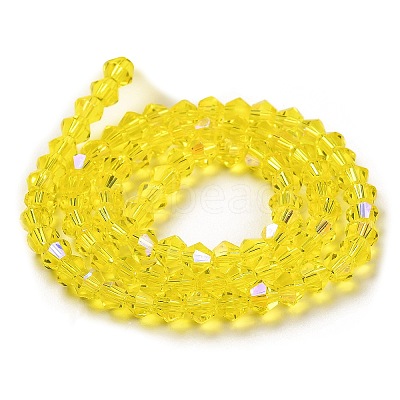 Transparent Electroplate Glass Beads Strands EGLA-A039-T3mm-L21-1