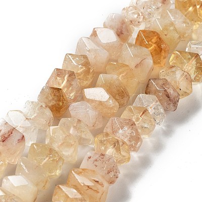 Heated Natural Citrine Beads Strands G-D091-A12-1