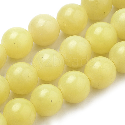Natural Lemon Jade Beads Strands G-S259-46-4mm-1