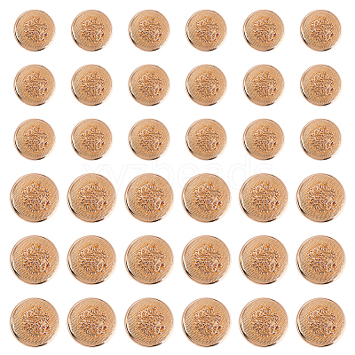 60Pcs 2 Styles Alloy 1-Hole Shank Buttons BUTT-AR0001-32-1