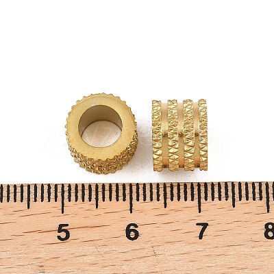 201 Stainless Steel Beads STAS-P437-02G-1