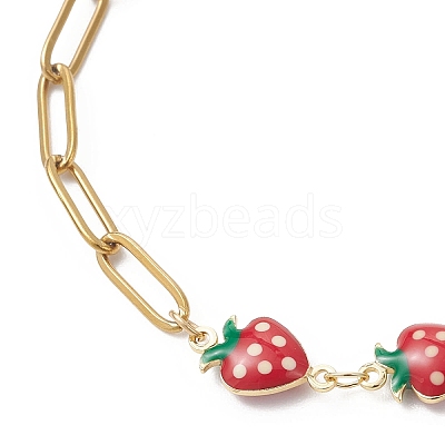 3Pcs 3 Styles Brass Enamel Link Chains Bracelets BJEW-JB13148-1