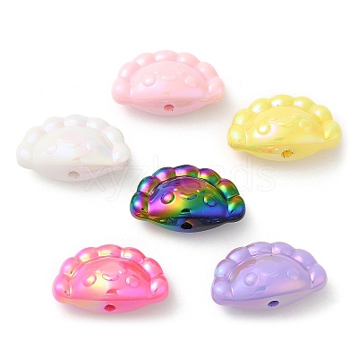 UV Plating Opaque Acrylic Beads X-SACR-L005-10-1