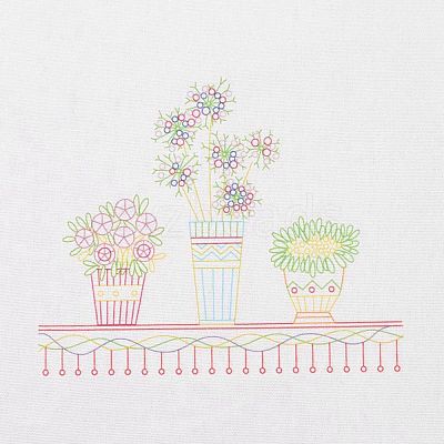 DIY Embroidery Fabric with Eliminable Pattern DIY-P032-B06-1