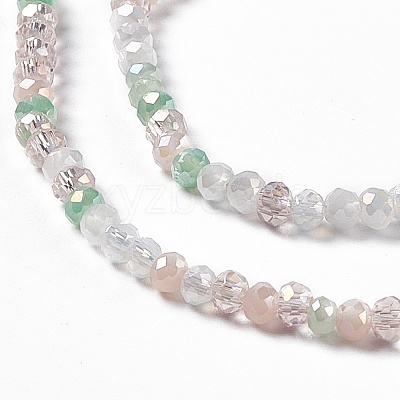 Electroplate Glass Beads Strands EGLA-S192-001A-B13-1