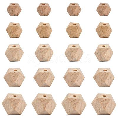20Pcs 5 Styles Wood Beads WOOD-FS0002-59-1