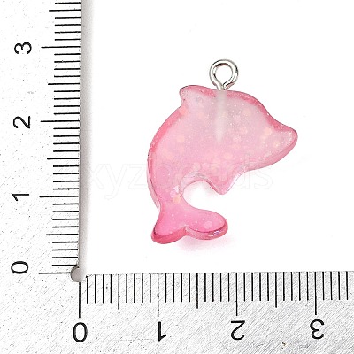 Ocean Theme Transparent Resin Pendants RESI-I351-03P-03-1
