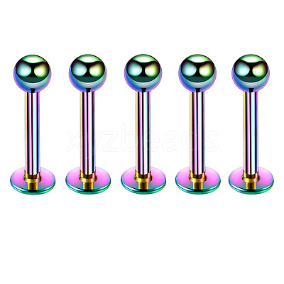 304 Stainless Steel Round Internally Threaded Labrets for Women Men WG9B6EB-26-1