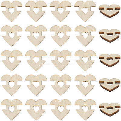 1 Set 1-Hole Wood Buttons BUTT-CY0001-16A-1