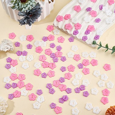 240Pcs 3 Styles Acrylic Sewing Buttons for Costume Design BUTT-DJ0001-11-1