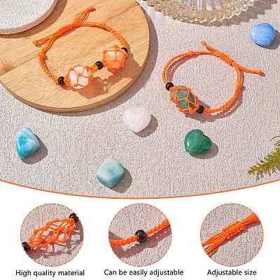 Adjustable Braided Nylon Cord Macrame Pouch Bracelet Making AJEW-SW00013-13-1