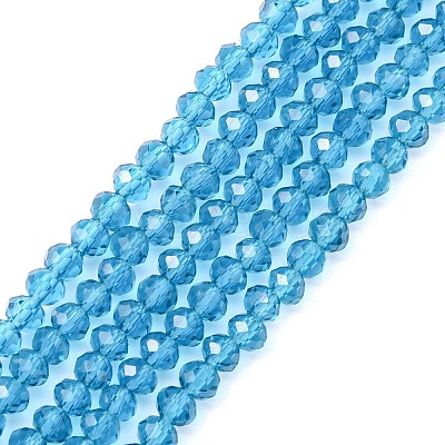 Transparent Glass Beads Strands X-GLAA-R135-2mm-19-1