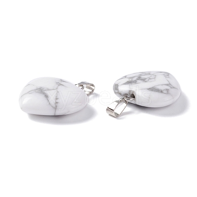 Natural Howlite Pendants G-G956-B28-FF-1