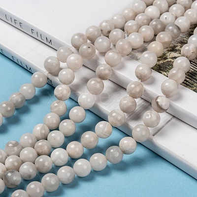 Natural White Crazy Lace Agate Bead Strands X-G-D840-55-8mm-1