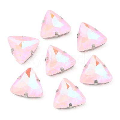Mocha Fluorescent(MI) Triangle Sew on Rhinestone GGLA-Q086-01A-P06-1
