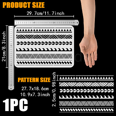 Plastic Drawing Painting Stencils Templates DIY-WH0396-697-1