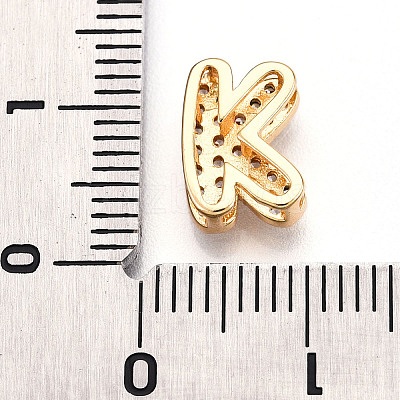 Brass Micro Pave Cubic Zirconia Charms KK-N254-217G-K-1
