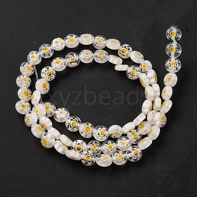Handmade Millefiori Lampwork Beads Strands LAMP-G164-11O-1