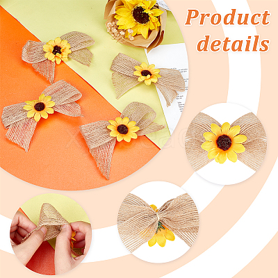 Linen Bowknot Ornament Accessories DIY-WH0430-069-1