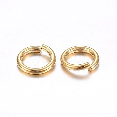 304 Stainless Steel Open Jump Rings X-STAS-O098-02G-01-1