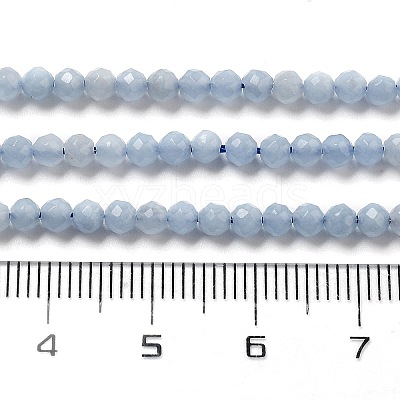 Natural Angelite Beads Strands G-G161-A05-05-1